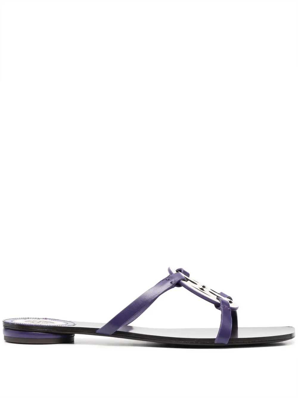 

Tory Burch logo-plaque detail slides - Purple