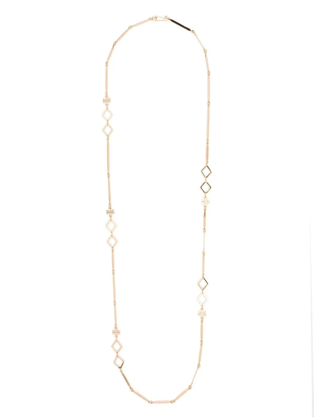 

Tory Burch logo-plaque link detail necklace - Gold