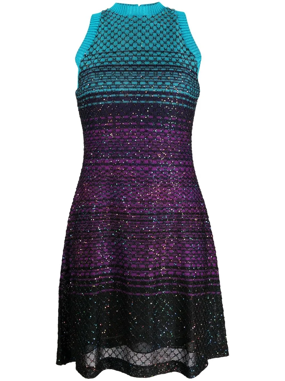 

Missoni sequin-embellished knitted dress - Blue