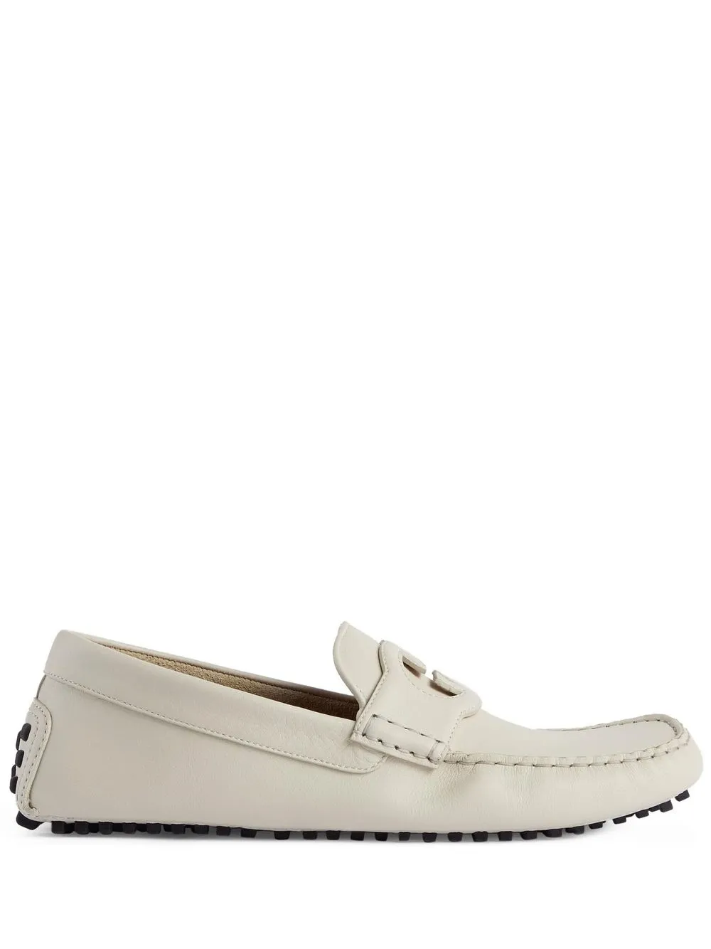 Gucci Interlocking G Driving Shoes In White