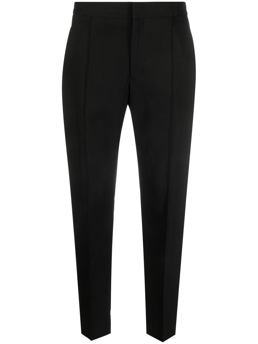Isabel Marant Pleat-detail Cropped Trousers In Black