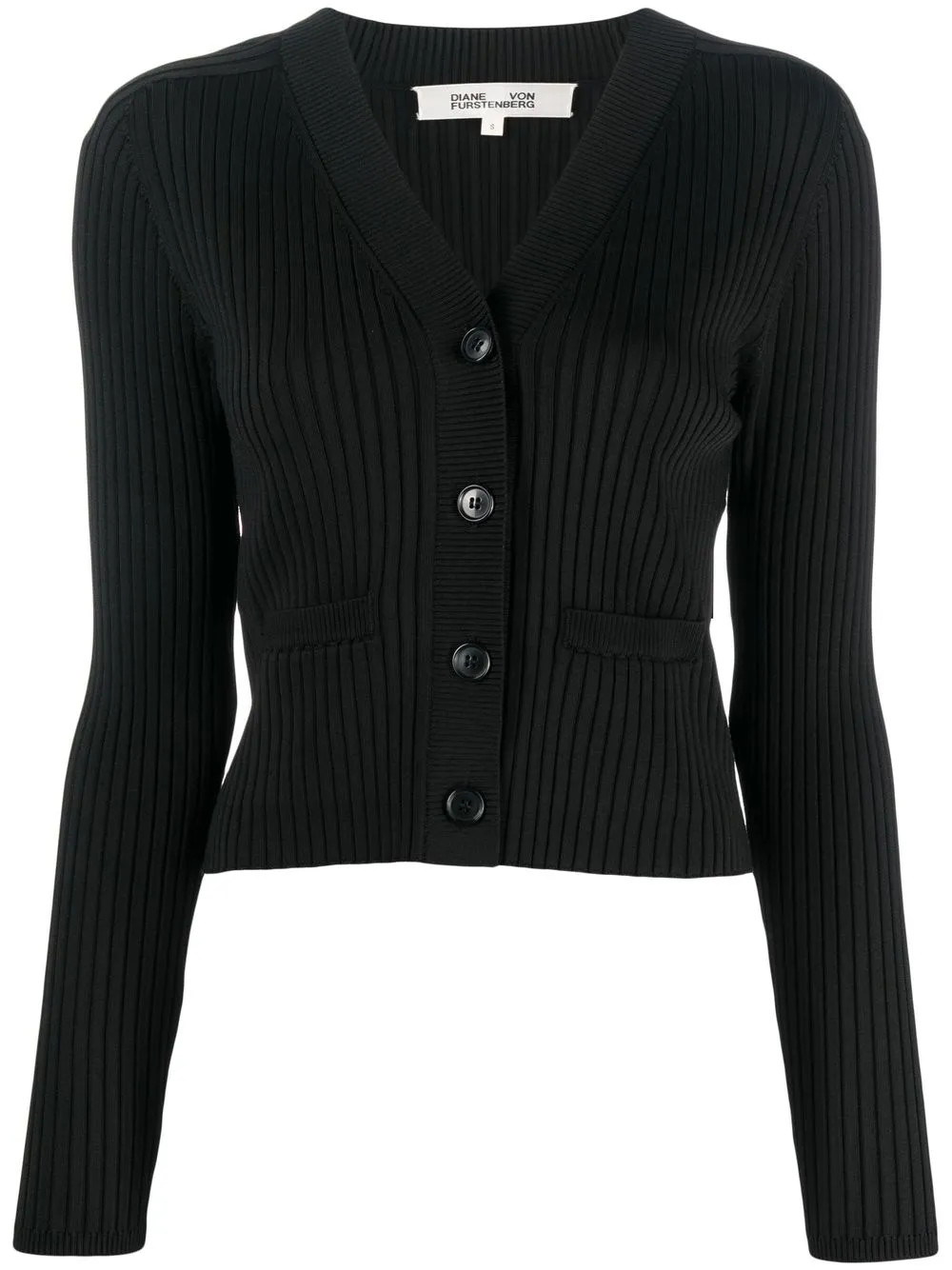 

DVF Diane von Furstenberg V-neck rib-knit cardigan - Black