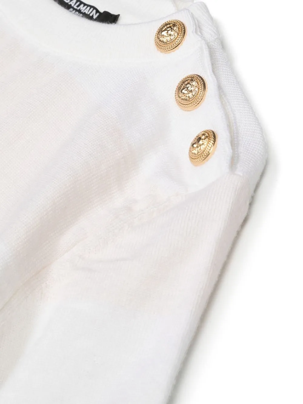 BALMAIN SHORT-SLEEVE WOOL T-SHIRT 