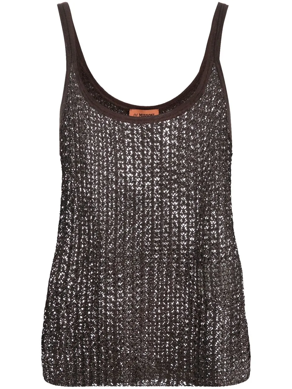 

Missoni crochet knit vest top - Brown