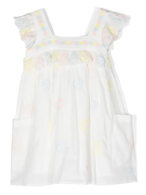 Stella McCartney Kids - floral-embroidery sleeveless dress