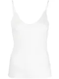 Jil Sander V-neck plain tank top - White