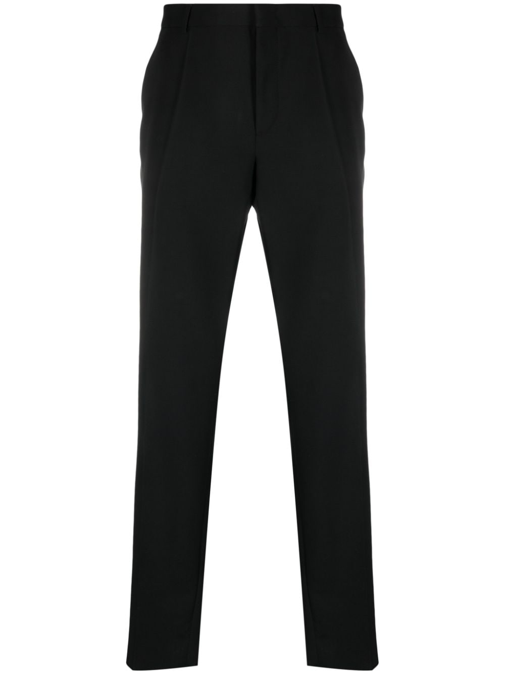 Valentino Side-stripe Wool Trousers In Black