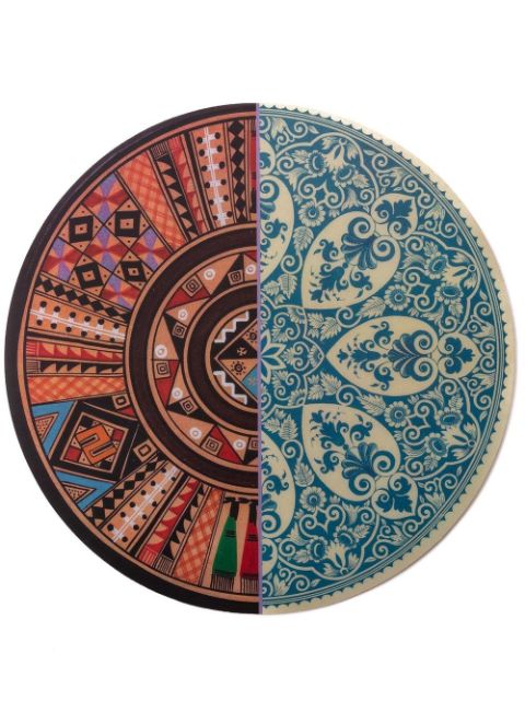 Seletti geometric-print patchwork tablemats 