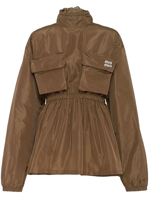Miu Miu logo-print cargo-pocket top