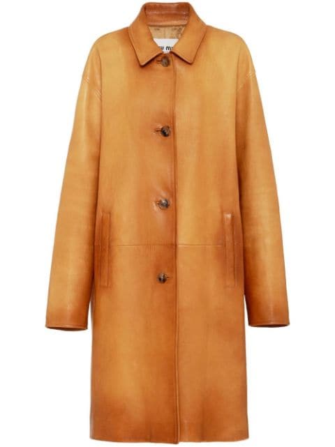 Miu Miu nappa leather coat