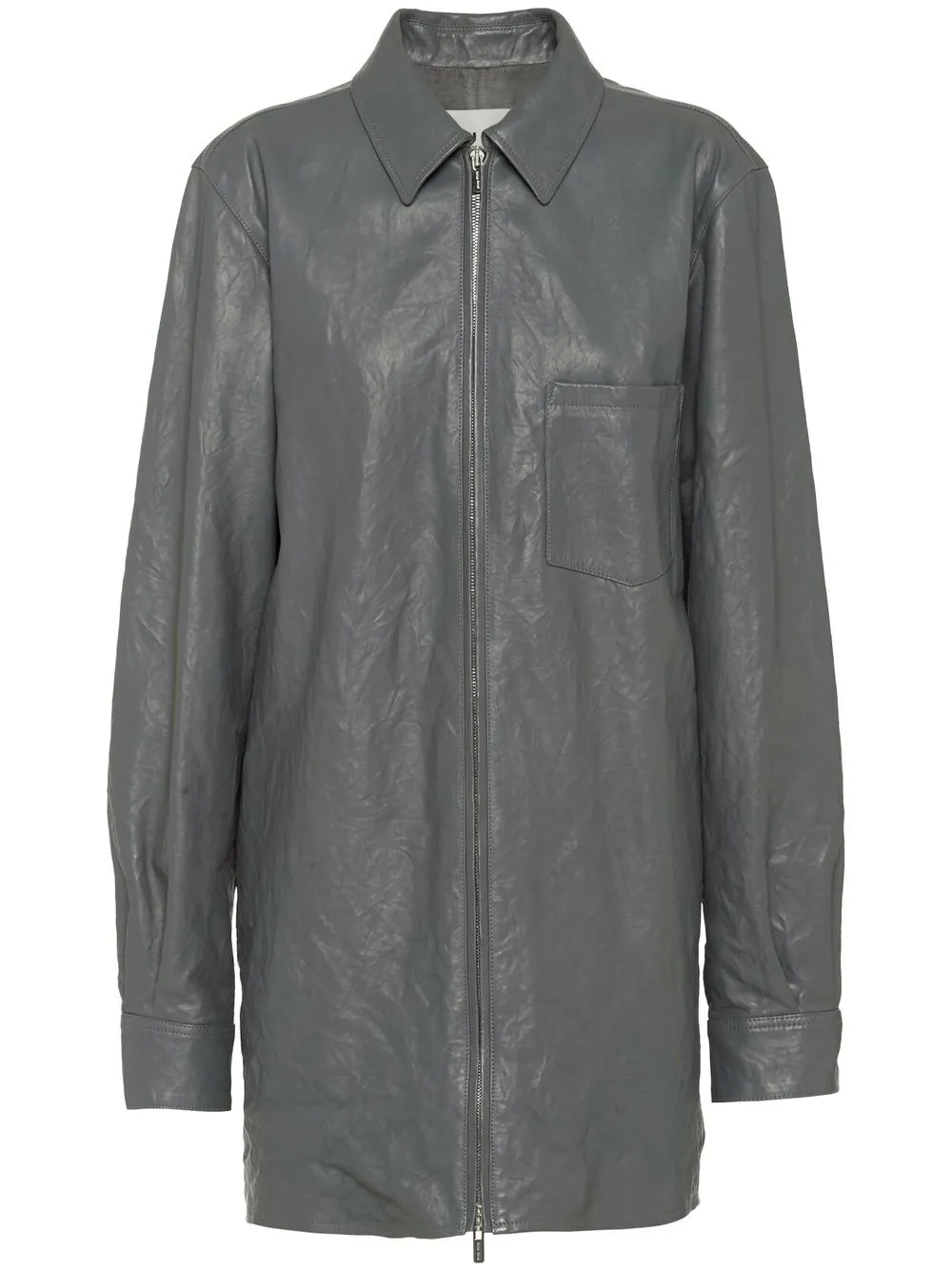 

Miu Miu nappa leather shirt - Grey