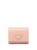 Prada triangle-logo Saffiano leather wallet - Pink