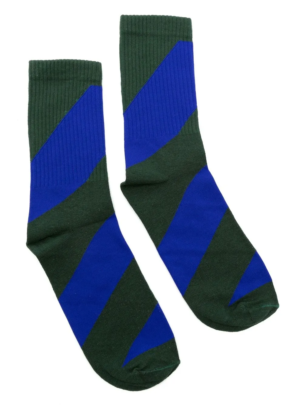 Herchcovitch; Alexandre Par de meias caneladas color block | Verde | Image 1