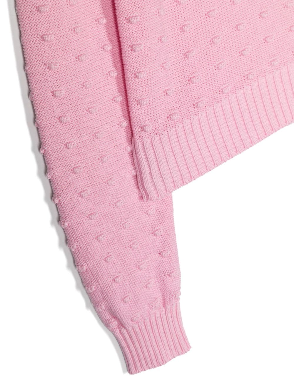 Shop Simonetta Polka-dot Knitted Jumper In Pink