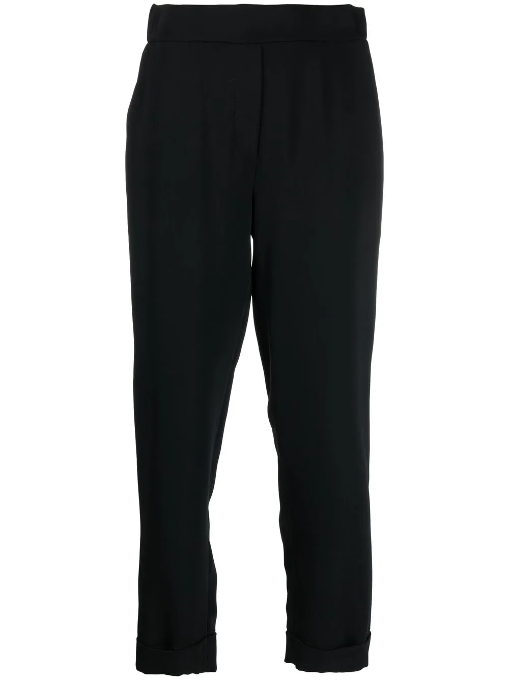 

P.A.R.O.S.H. pantalones capri con cintura elástica - Negro