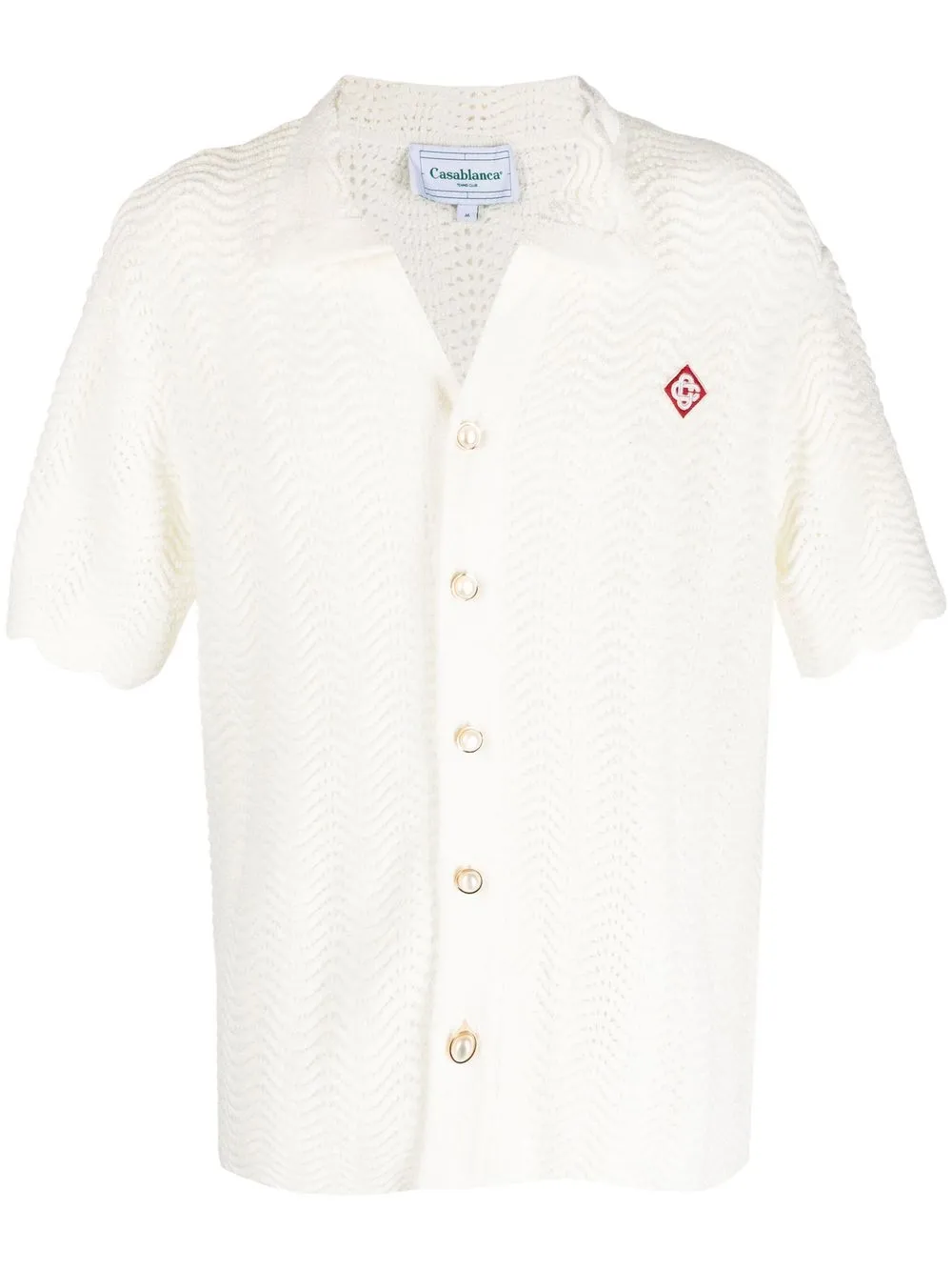 

Casablanca ripple knit shirt - White