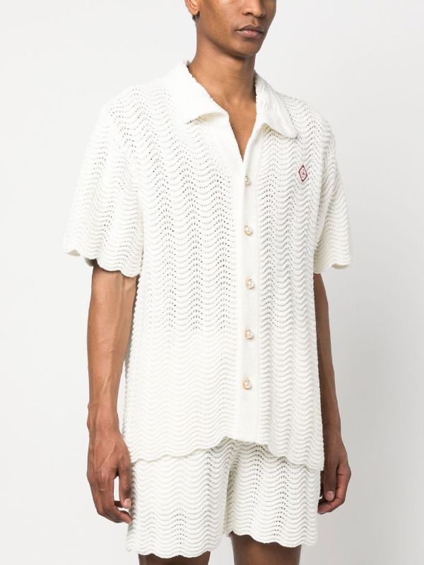 Casablanca BRAID STRIPED SHIRT ニットシャツ