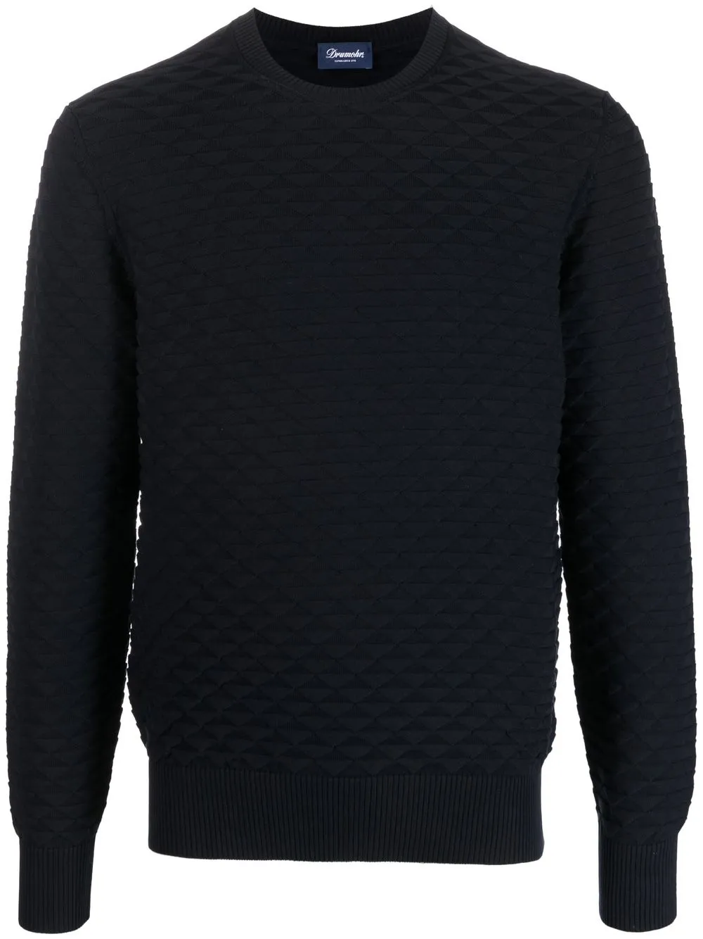 

Drumohr geometric jacquard knitted jumper - Blue