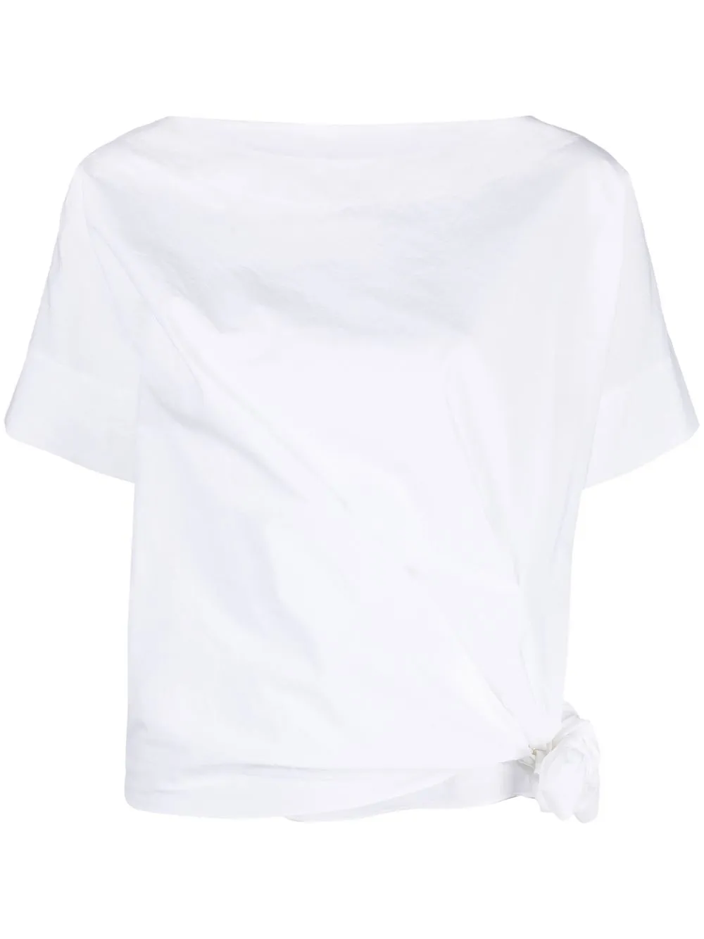 

Antonelli knot-detail boat-neck top - White