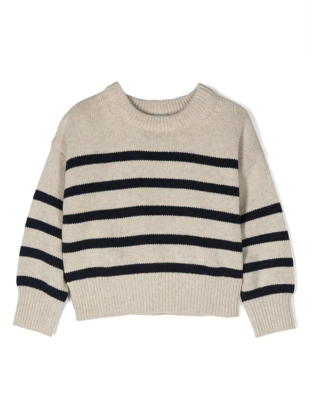 

Petit Bateau striped wool-blend jumper - Neutrals