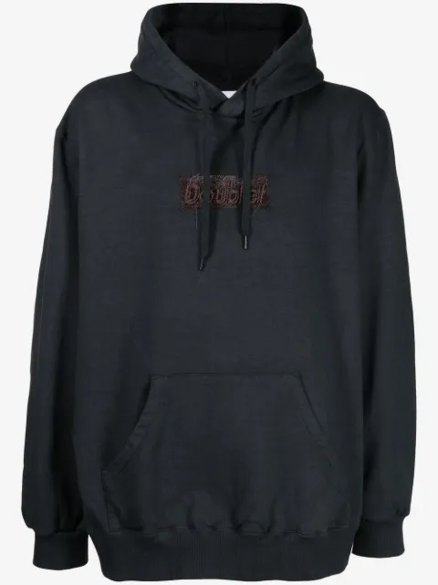 Doublet hoodie en coton à patch logo