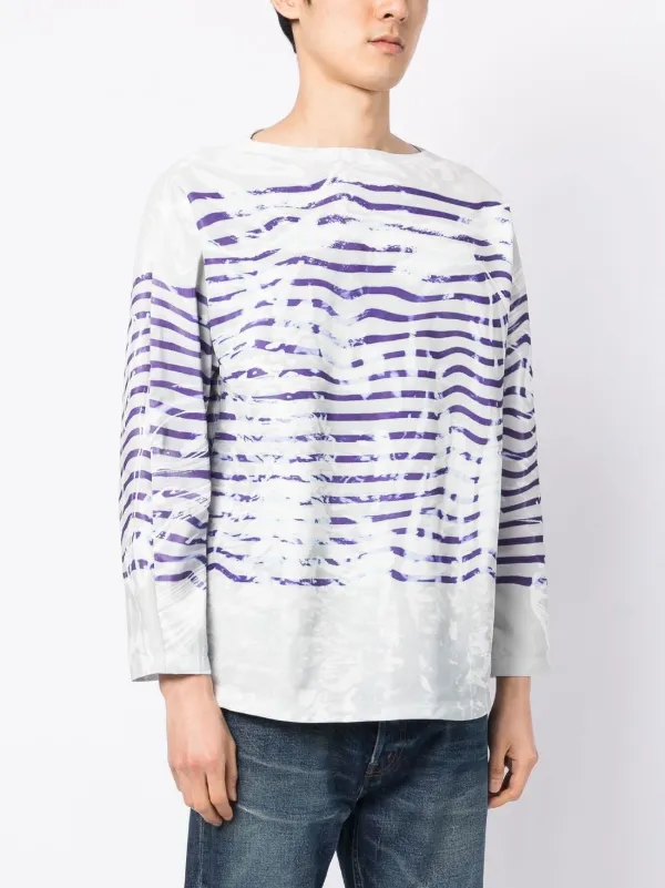 トップス doublet SEE-THROU GH PRINT LONG SLEEVE sedmoda Women Sexy Mesh Two Piece Outfits Print See Through