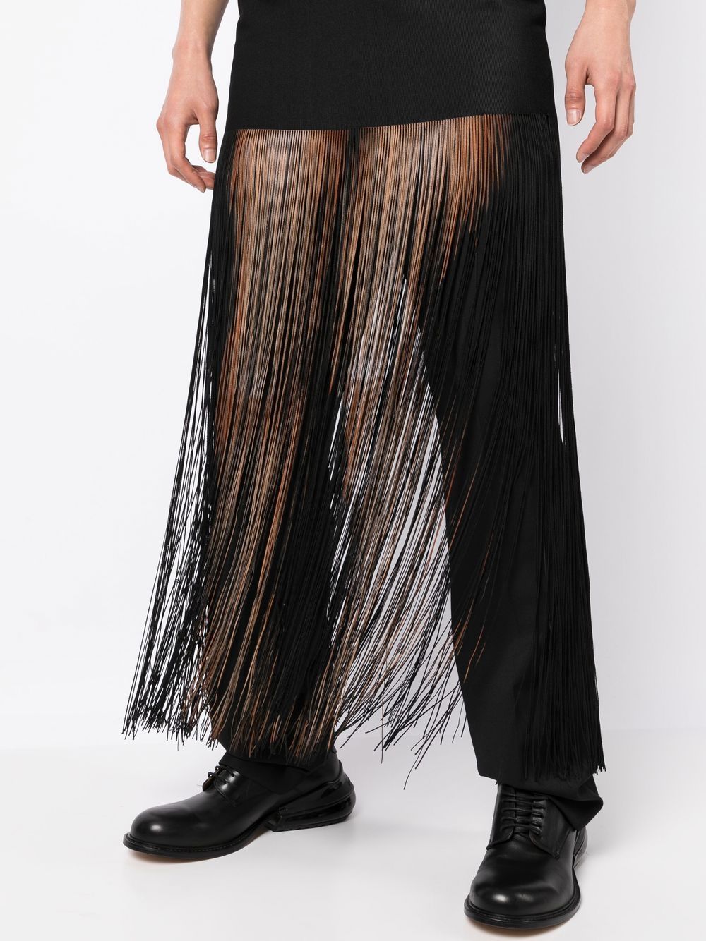 Doublet body-print Fringed Skirt - Farfetch