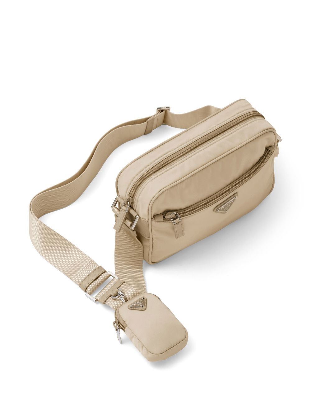 Prada Beige Re-nylon Shoulder Bag in Natural