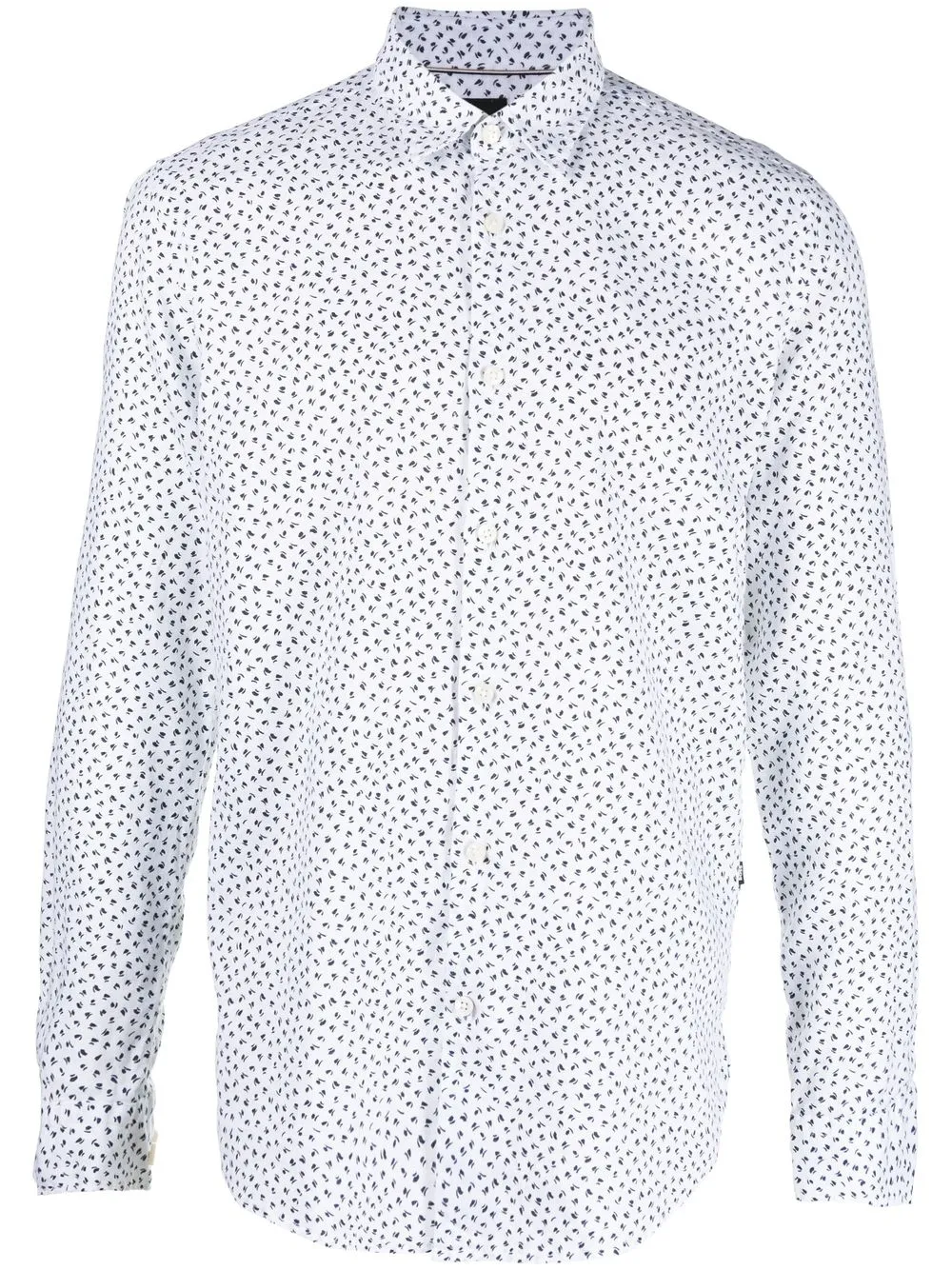 

BOSS patterned button-up shirt - White