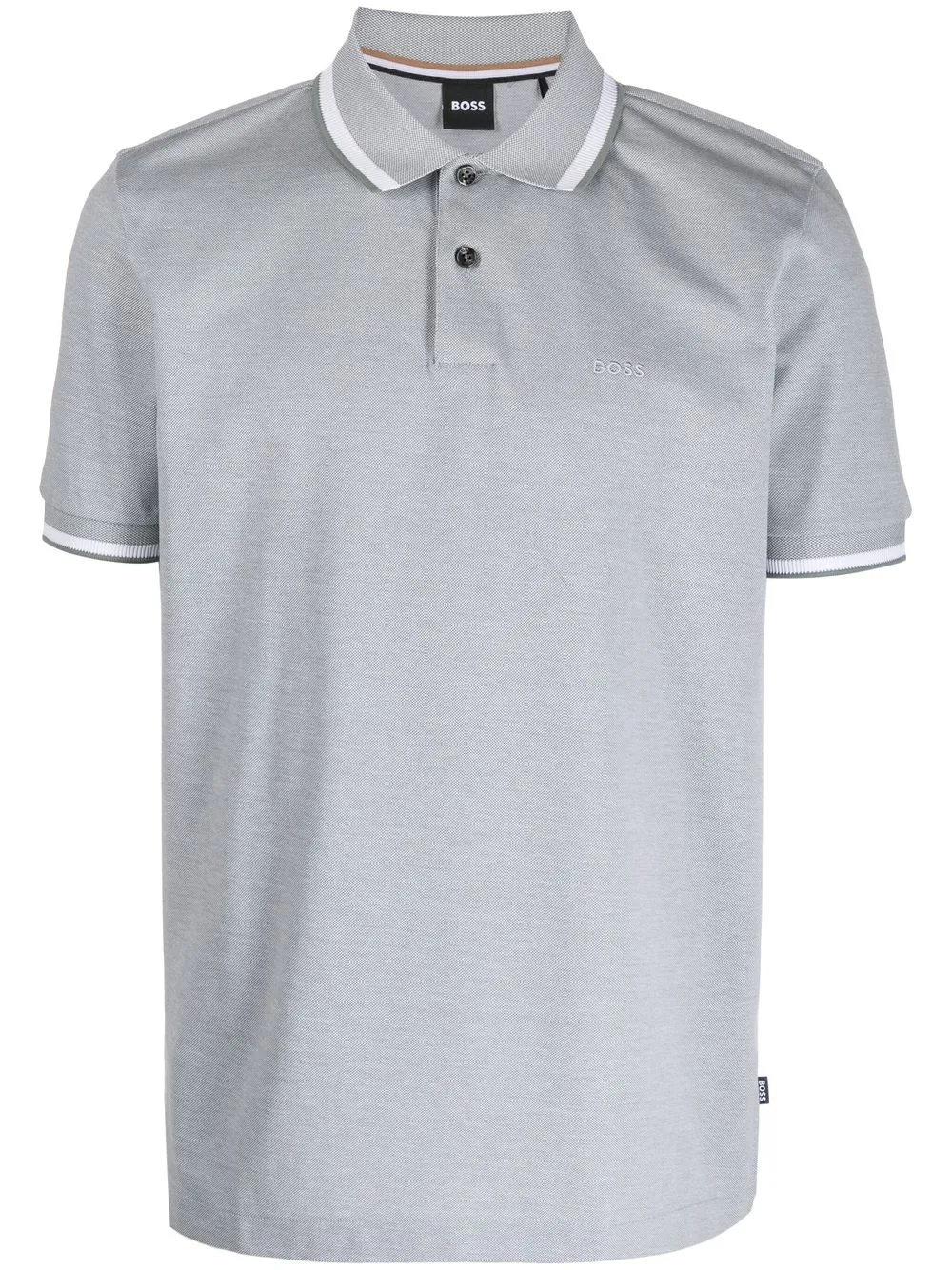 

BOSS stripe-detailed polo shirt - Grey