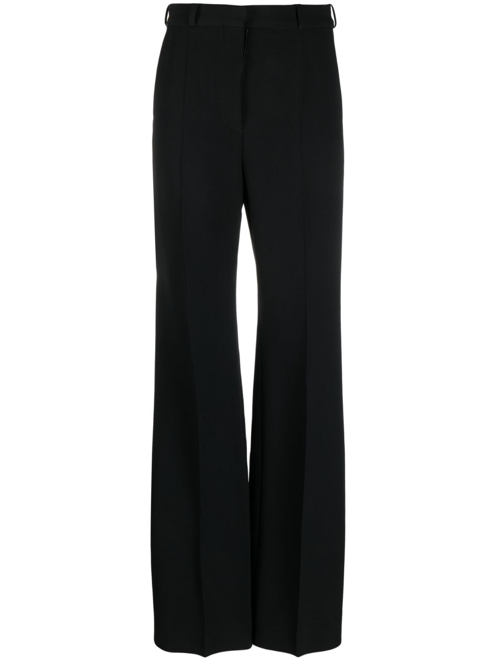 high-waist flared trousers