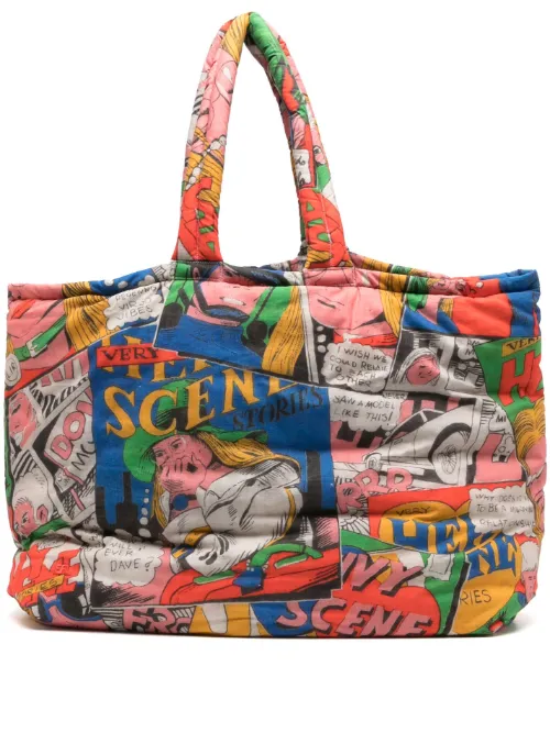 Grand sac cabas Comics matelassé - ERL - Modalova