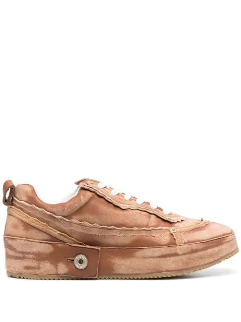 LOEWE patchwork-detail leather sneackers