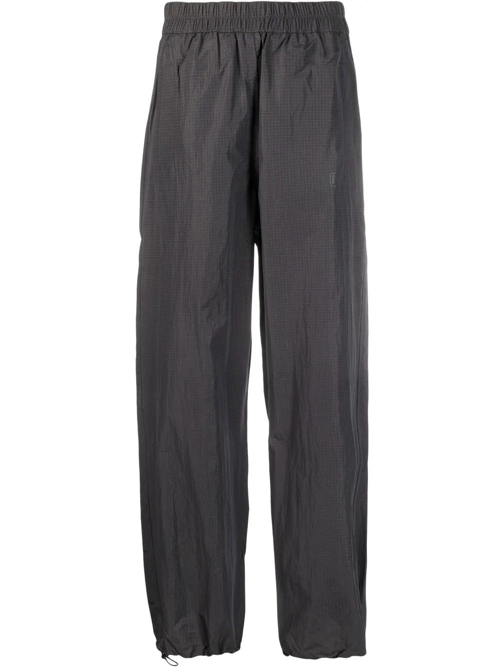 Ganni Logo-embroidered Track Trousers In Grau | ModeSens
