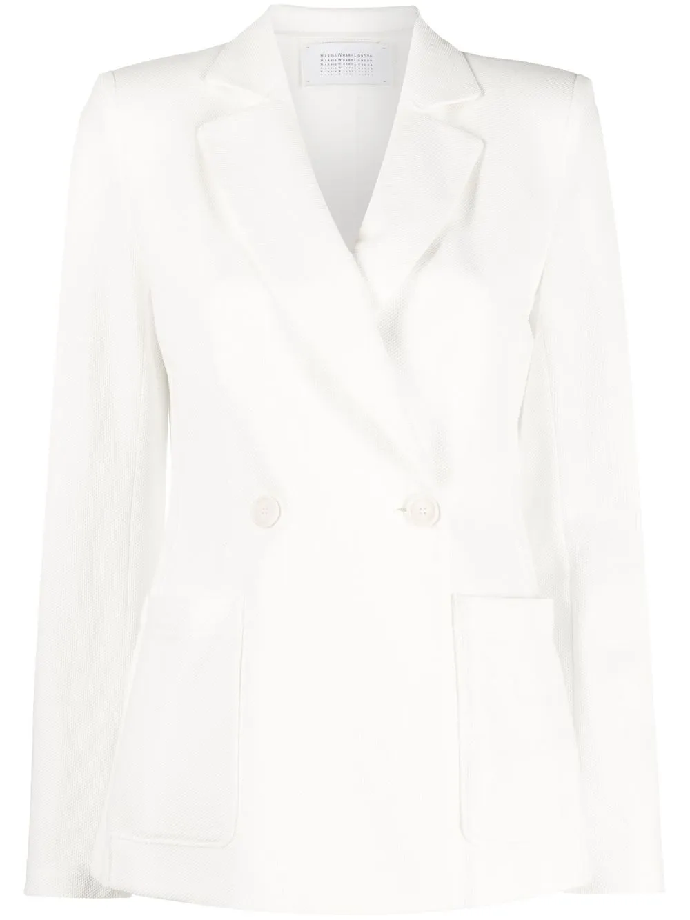 

Harris Wharf London double-breasted cotton blazer - White