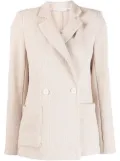 Harris Wharf London double-breasted button blazer - White