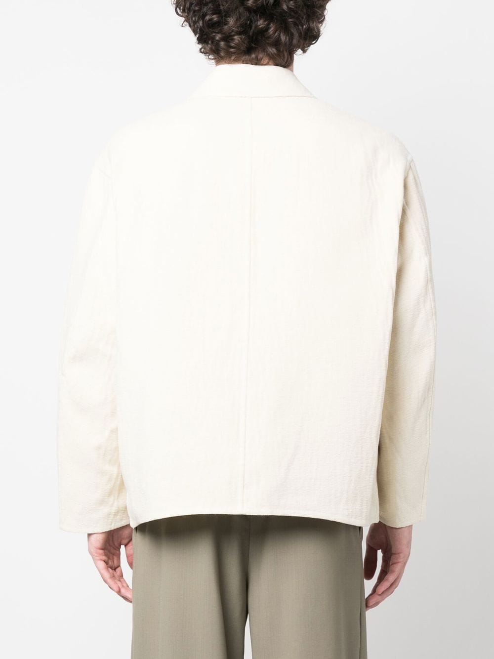 Shop Auralee Cotton-wool Classic Shirt Jacket In Neutrals