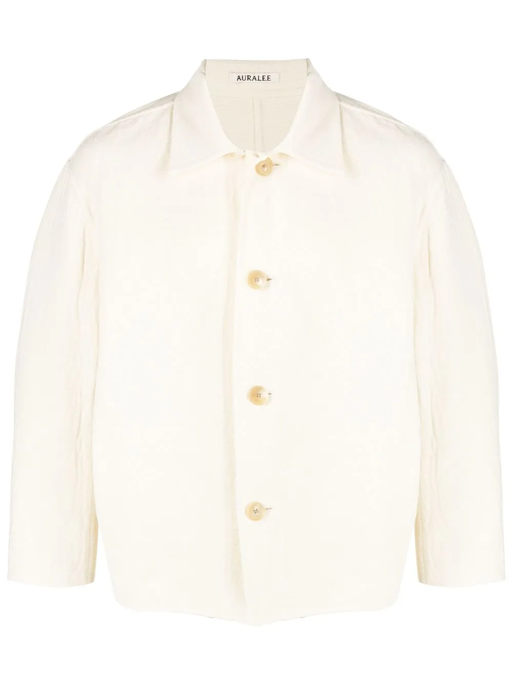 Cotton-wool Classic Shirt Jacket In Neutrals