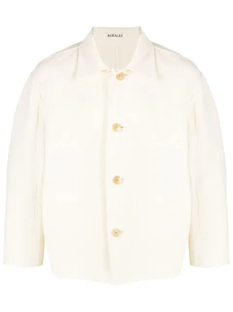 Auralee cotton-wool classic shirt jacket