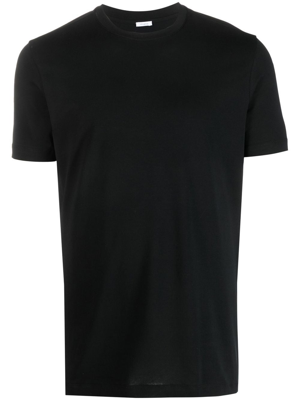 malo t-shirt en coton stretch à manches courtes - noir