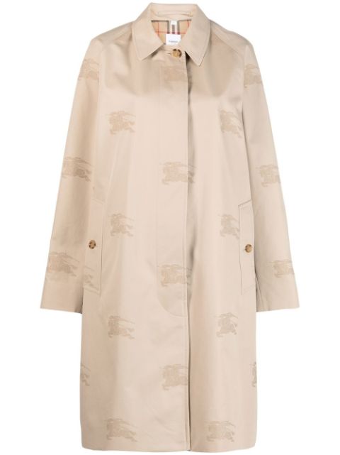 Cheap Burberry all-over-embroidered coat Women