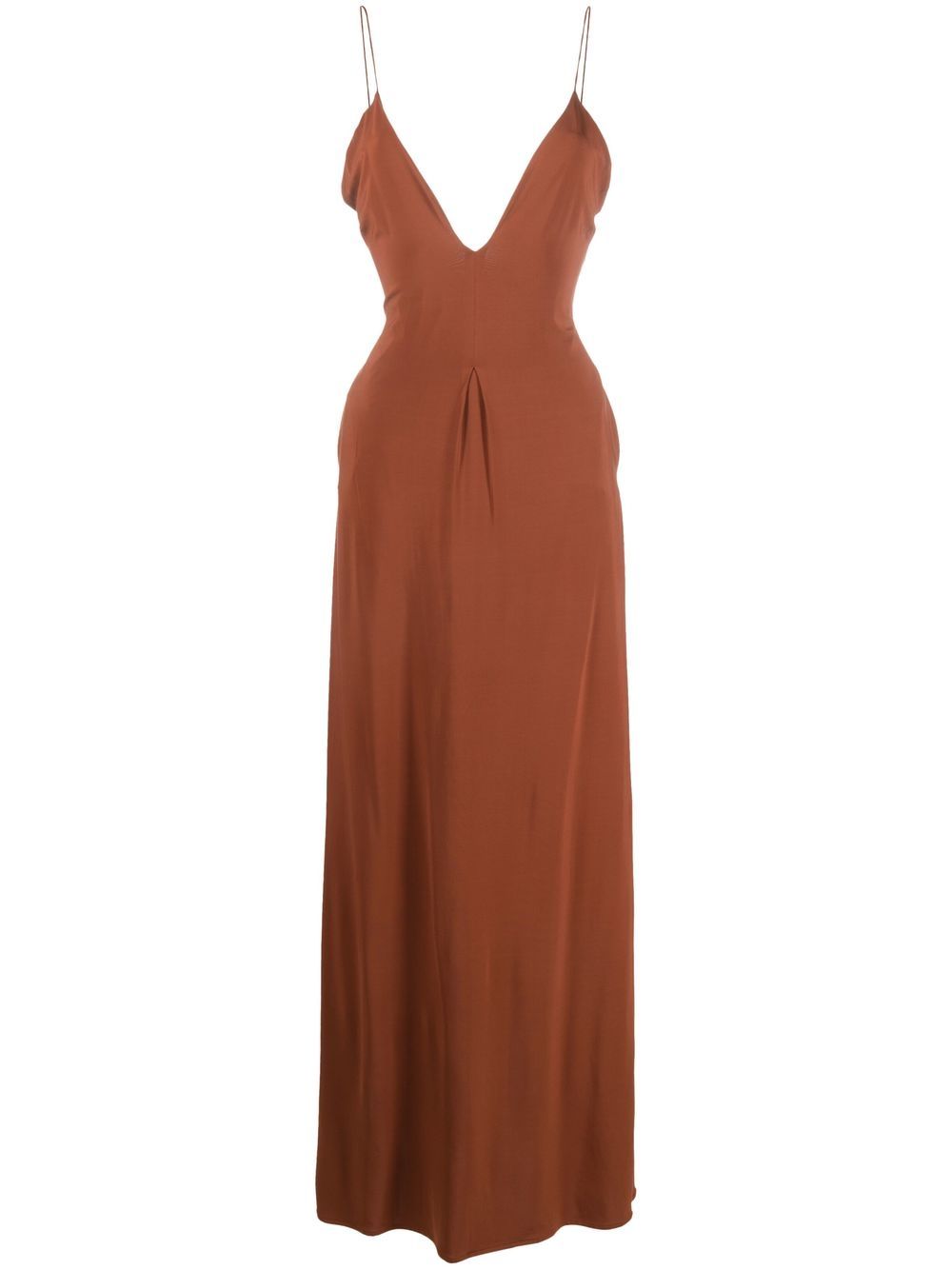 

Federica Tosi V-neck sleeveless dress - Brown