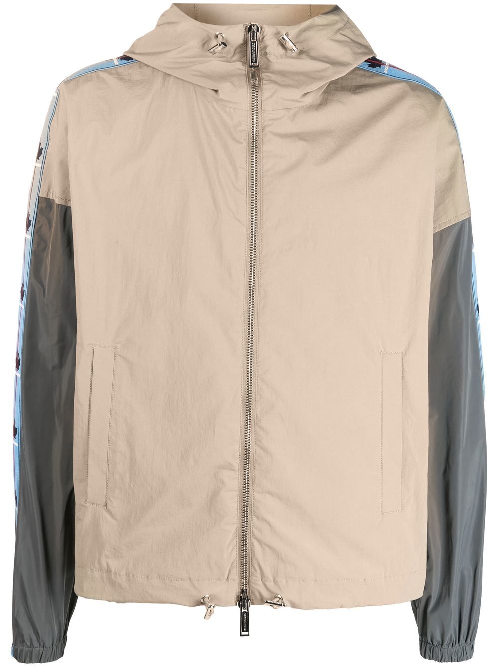 

Dsquared2 contrast-panel two-tone lightweight jacket - Neutrals