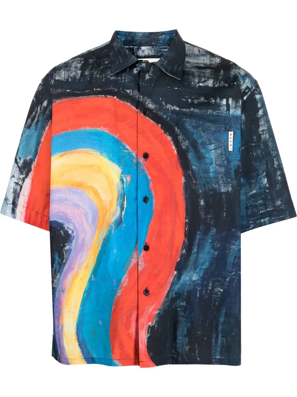 

Marni hand-painted shortsleeved shirt - Blue