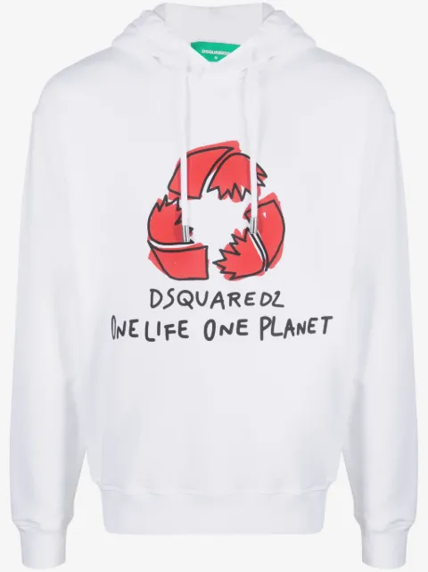 DSQUARED2 logo-print drawstring hoodie