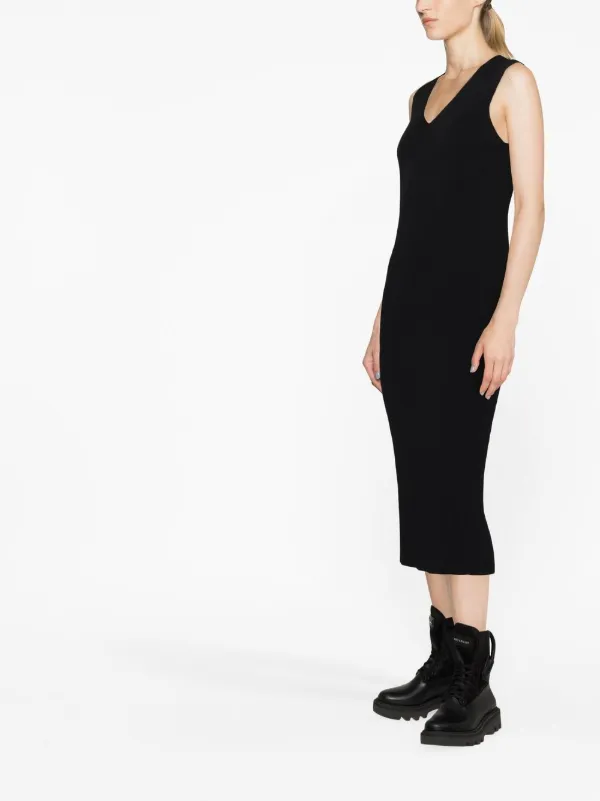 MONCLERモンクレールKnit Logo Midi Dressドレス Moncler Knitted Midi Dress | Black | FARFETCH