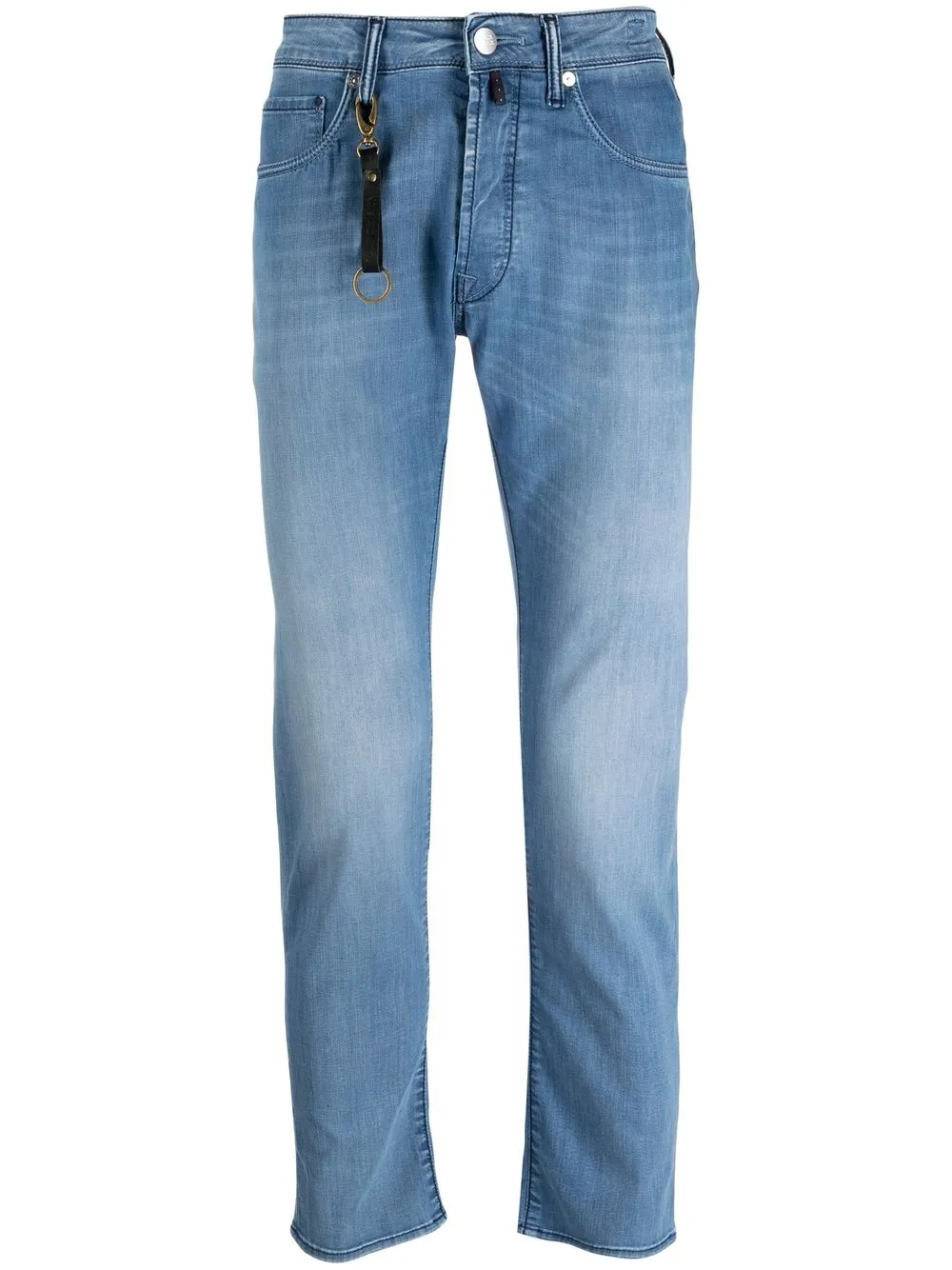 Incotex Slim-fit Washed Jeans In Blue
