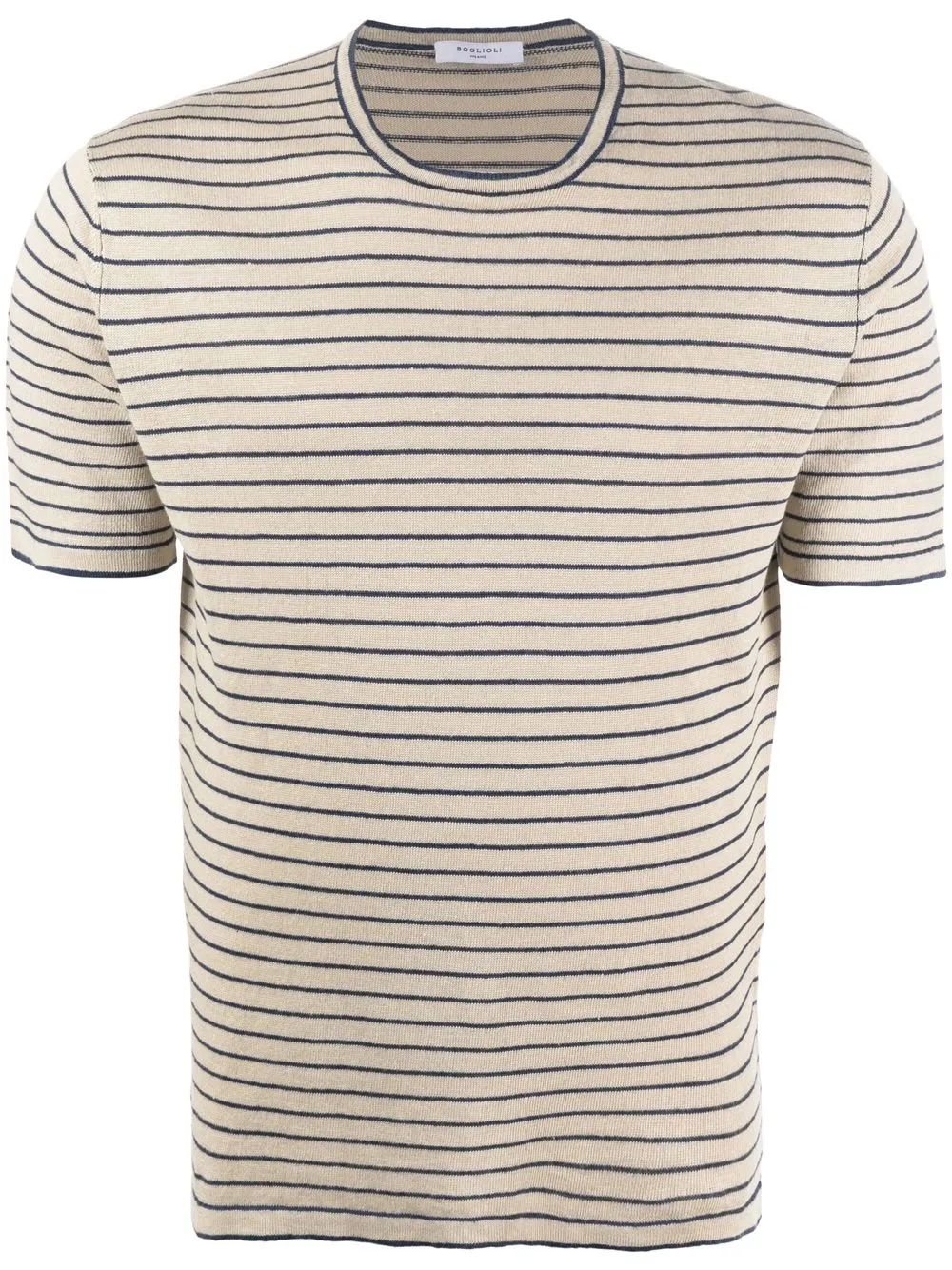 

Boglioli striped short-sleeved sweatshirt - Neutro