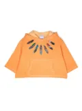 Marcelo Burlon County Of Milan Kids Feather Print hoodie - Orange