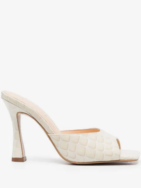 TWINSET crocodile-effect mules